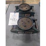 Lot of (2) Hillman 3.75 SLP 3-3/4-Ton Machinery Skates