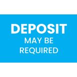BUYERS RESIDING OUTSIDE THE U.S.A. OR CANADA, WILL BE REQUIRED TO SEND A $2,000.00 DEPOSIT