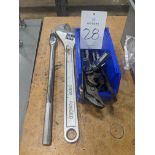 Lot of Assorted Adjustable Wrenches, Pliers, and Ratchets