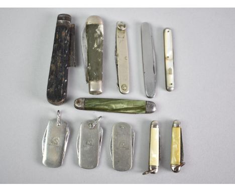 A Collection of Eleven Vintage Pocket Knives, Fruit Knives Etc