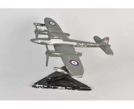 A Vintage Grey Painted Desktop Model of Royal Air Force War Plane, 30cms Wingspan