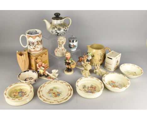A Collection of Various Ceramics to Comprise Royal Doulton Bunnykins Children's Plates, Royal Worcester Egg Coddler, Wedgwood