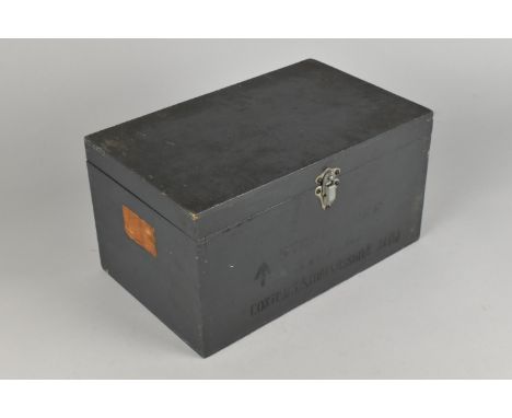 A Vintage Military Painted Pine Wooden Box with Stenciling and War Department Mark, 27cm wide