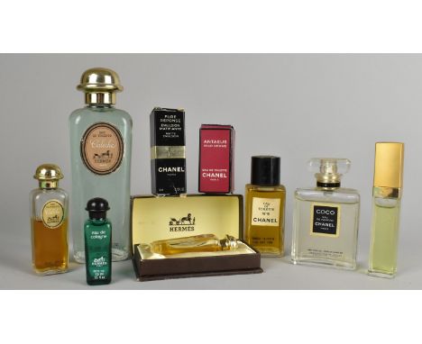A Collection of Various Part Full Perfume Bottles, Chanel and Hermes