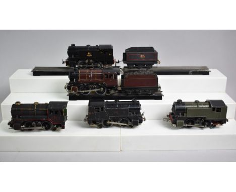 A Collection of Five Vintage Trix Twin Tank Locomotives and Two Tenders, Unchecked but Probably Require Some Attention