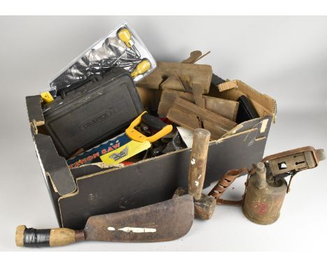 A Collection of Various Vintage and Later Tools to Include Burner, Planers etc