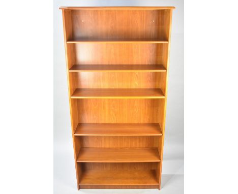 A Modern Six Shelf Open Bookcase, 88x27x183cm