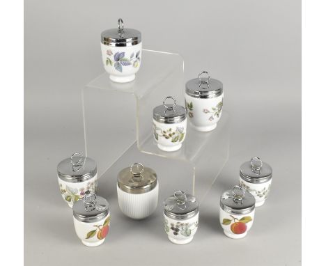 Eight Various Royal Worcester Egg Coddlers Together with a Further Example