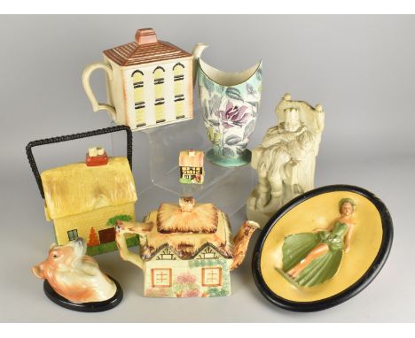 A Collection of Various Early and Mid 20th Century Ceramics to Comprise a Well Modelled White Glazed Figure of King Seated on