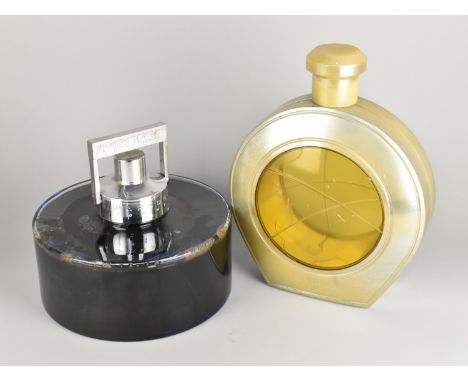 Two Large Shop Perfume Adverting Bottles for "Jacomo Parade" and "Globe", Latter 31cms High