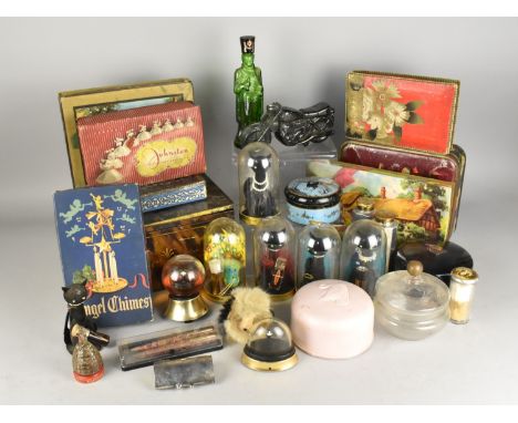 A Collection of Various Vintage Items to Comprise Max Factor Peacock and Cat Perfume Domes to Include Primitif, Hypnotique an