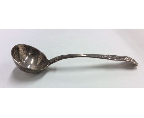 A Kings' pattern silver sauce ladle. London. By GA. Approx. 83 grams. Est. £30 - £50.