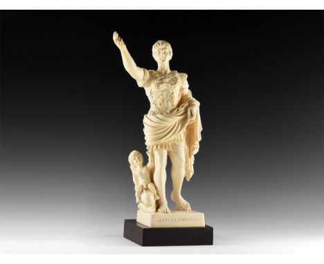 Mid 20th century AD. A composition figure of the Prima Porta statue of Augustus, standing in contrapposto with weight resting