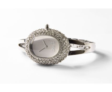 Dated 2008. A 'Dolce & Gabbana' brand ladies' wrist watch with expanding strap, the case ornamented with faux-granulation and