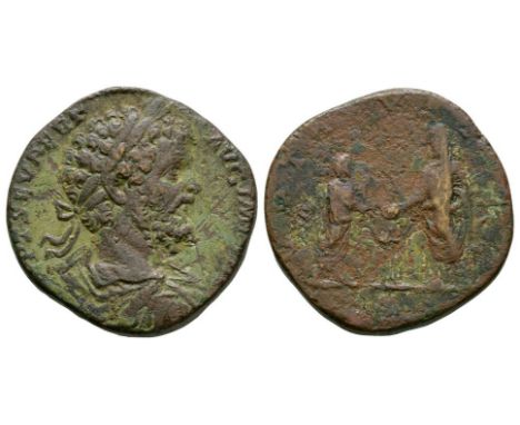 197 AD. Rome mint. Obv: L SEPT SEV PERT AVG IMP VIII legend with laureate, draped and cuirassed bust right. Rev: VOTA PVBLICA