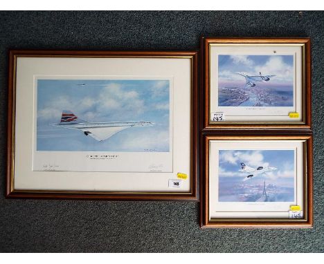 After Anthony Hansard - a print entitled Concorde Coming Home, issued in a limited edition, signed in pencil by the artist an