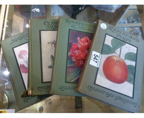 Four vintage Present Day Gardening books including apples and pears etc