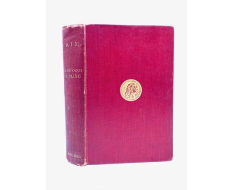 Kipling, Rudyard. Kim, first edition, first printing, London: Macmillan, 1901. Octavo, publisher's red cloth lettered in gilt