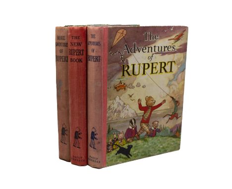 Bestall, Alfred. First editions of the second, third and fourth Rupert Annuals: More Adventures of Rupert [1937], The New Rup