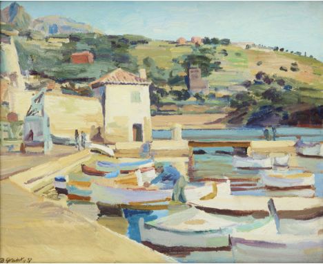 Duncan Grant,  British 1885-1978 -   Near Toulon, 1937;   oil on board, signed and dated lower left 'D. Grant 37', 45.7 x 55 