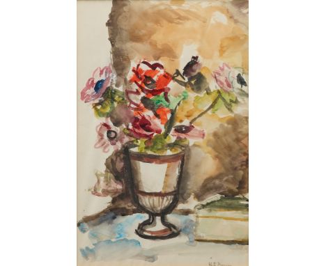 Keith Baynes,  British 1887–1977 -   Flowers;   watercolour on paper, signed lower right 'Keith Baynes', 42.5 x 27.2 cm (ARR)