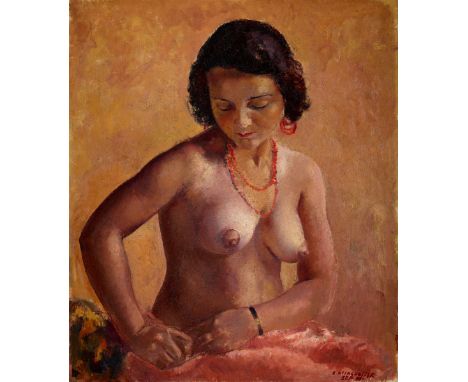 Clara Klinghoffer,&nbsp;Polish/British 1900-1972 -&nbsp;Nude portrait of a woman, 1930;&nbsp;oil on canvas, signed and dated 