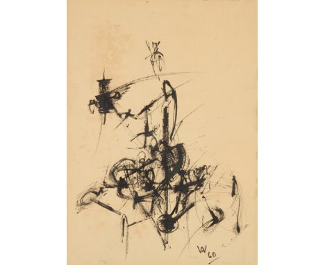 Aubrey Williams,&nbsp;Guyanese/British 1926-1990 -&nbsp;Torso, 1960;&nbsp;ink on paper, signed with monogram and dated lower 