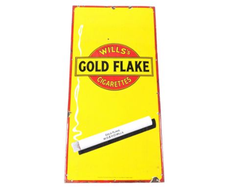 A Will's Gold Flake cigarettes enamel advertising sign, issued by the Imperial Tobacco Company 'of Great Britain and Ireland'