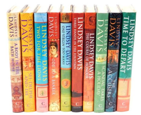 Davis (Lindsey). A group of first edition hardbacks, comprising Time to Depart, The Accusers, Scandal Takes a Holiday, The Co