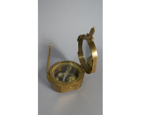 A Reproduction Brass Stanley of London Natural Sine Compass 