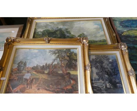 Three Gilt Framed Constable Prints 