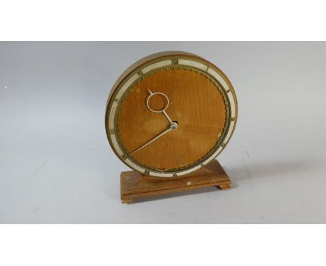 A German Kienzle Circular Mantle Clock, 13.5cm High 