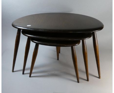 An Ercol Nest of Three Tables 