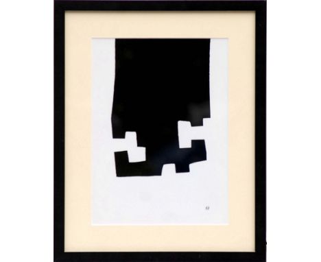 EDUARDO CHILLIDA 'Abstract', original serigraph, printed by Atelier Jacomet 1982, 37cm x 28cm, framed and glazed.