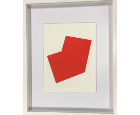 ELLISWORTH KELLY 'Red Form', lithograph in colours, cahiers d'Art n.1 (2012), 31cm x 24cm, framed and glazed.