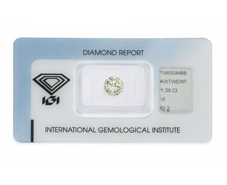 LOSER BRILLANT. Beschreibung: Angabe laut IGI/Antwerpen Expertise von 02/2016: 1,38 ct., M/SI2. Ca. 7,28 - 7,37 x 4,24 mm. Sy