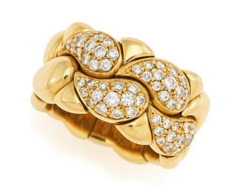 CHOPARDCasmir.  Diamant-Ring. Herkunft: Schweiz. Datierung: Um 2000. Material: 750/- Gelbgold, Punze. Gesamtgewicht: ca. 21,0