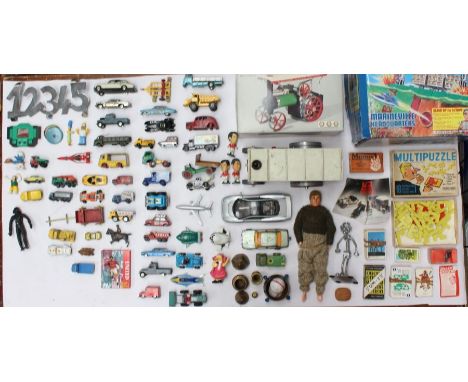 Toys: A collection of assorted boxed and unboxed toys to include: Matchbox Stingray Action Playset; Mamod Steam Tractor; Eagl