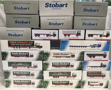 Diecast: A collection of assorted Atlas Edition, Eddie Stobart model vehicles. Mostly still sealed. All in very good conditio