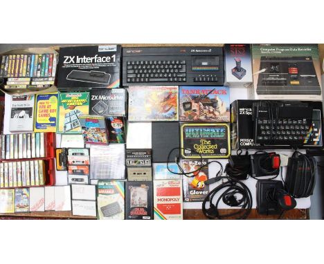 Spectrum: A collection of assorted Sinclair ZX Spectrum to include: boxed Personal Computer, Computer Dad Programme Recorder,