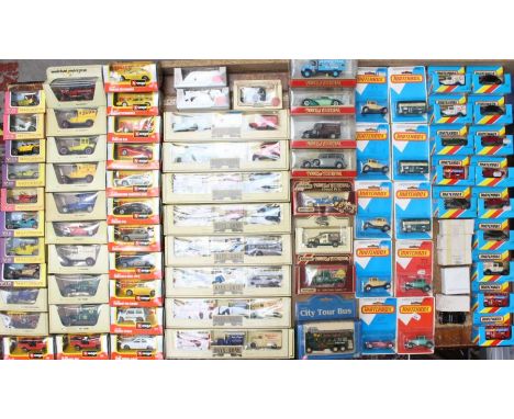Diecast: A collection of over 70 assorted boxed modern diecast vehicles to include: Matchbox (carded and boxed examples), Lle