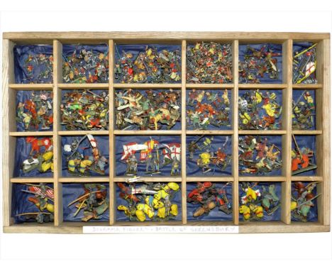 Hand-painted Lead Battle of Shrewsbury Diorama Figures (100+). Mixture of 30mm (Henry IV Royal Army) and 15mm (Harry Hotspur’
