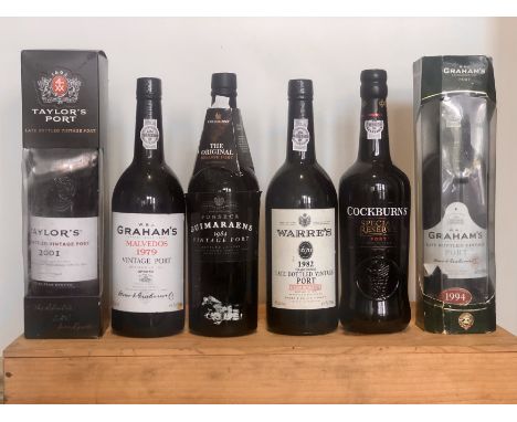 6 Bottles Lot various Single Quinta Vintage and Late Bottled Vintage Ports comprising : 1 bottle Quinta do Malvedos Vintage P