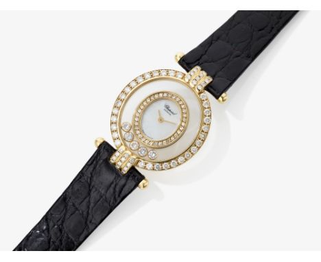 DamenarmbanduhrGenf, 1994, CHOPARD, Modell "Happy Diamonds", Referenz: 205966-0001, Serien-/Gehäusenummer 356145Gelbgold 750/