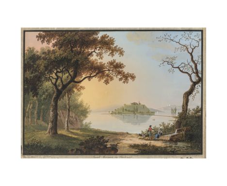 Johann Heinrich Bleuler d. J.1787 - 1857Blick auf die Insel Mainau im BodenseeL. u. signiert und 1815 datiert, u. M. betitelt
