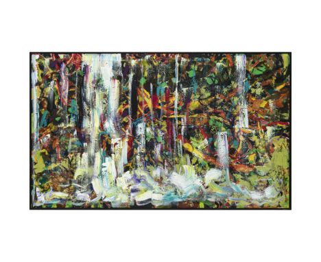 Romul Nutiu1932 Bilbor, Rumänien - 2012 RumänienIguazú. 2011Links unten signiert und datiert. Öl auf  Leinwand. 120 x 200 cm.
