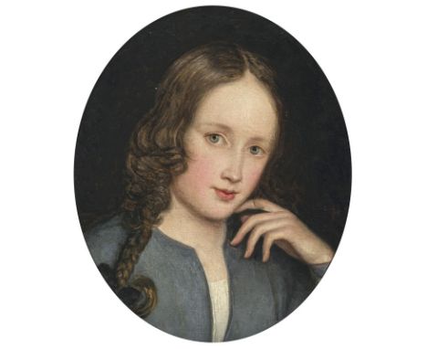 Eduard (Franz Eduard) von Heuss1808 Oggersheim - 1880 Bodenheim bei MainzBildnis einer jungen FrauM. r. signiert. Öl auf  Lwd