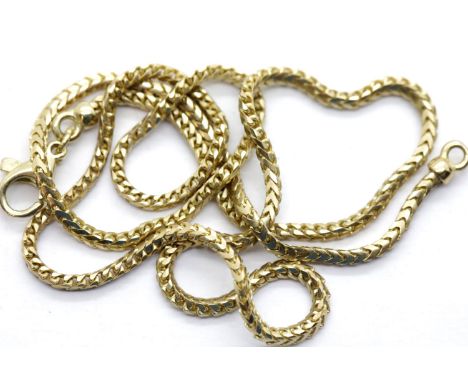 9ct gold box neck chain L: 46 cm 10.3g. P&amp;P Group 1 (£14+VAT for the first lot and £1+VAT for subsequent lots) 