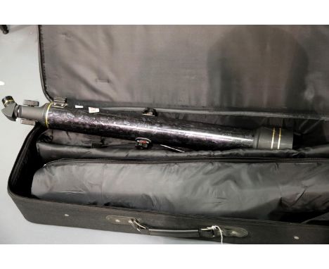 Large telescope with tripod and case. This lot is not available for in-house P&amp;P. 