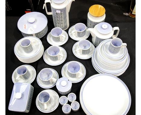 Large collection of Hornsea Tapestry pattern tea and dinnerware including storage jars etc. This lot is not available for in-